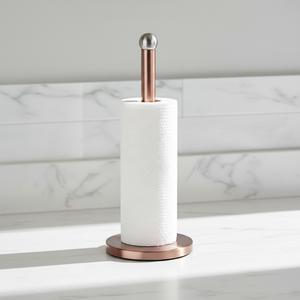 <span class=keywords><strong>Portarotolo</strong></span> da Terra in Oro Rosa, Supporto per Rotolo di <span class=keywords><strong>Carta</strong></span> <span class=keywords><strong>Igienica</strong></span> per Cucina, Bagno, Hotel, Ristorante - Product Image 1