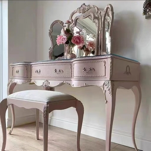 <span class=keywords><strong>Mesa</strong></span> de tocador multifuncional estilo princesa vintage europea para dormitorio, estilo celebridad de internet - Product Image 2