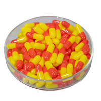 Cápsulas de Gelatina Dura de Clorofila Natural, Color Naranja Blanco, Sin Dióxido de Titanio, a Base de Hierbas, Tamaños 00, 0, 1