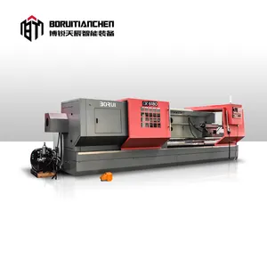 BRTC CK6180 CNC Horizontal Tornos Máquina Máquina De Torno CNC Com Estoque De Cauda