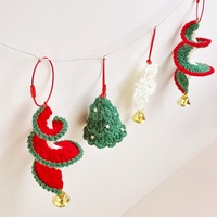 Vente chaude Tissu De Noël Tissage Décorations Arbres De Noël Carillons Éoliens Flocon De Neige Suspendus Décoratif En Peluche Porte-clés Jouets