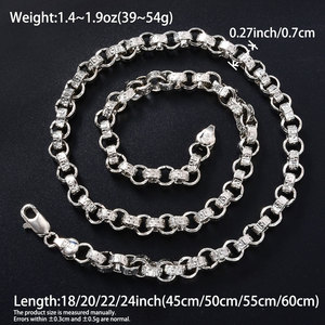 Fashion Trendy <b>Copper</b> Alloy fine jewelry chunky luxury design wholesale customizable silver plated unisex multi size necklace - Product Image 2