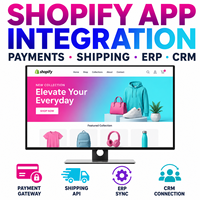 Intégration fiable d'applications Shopify, solutions de services d'intégration Shopify pour le web et le mobile avec sélection et configuration d'applications
