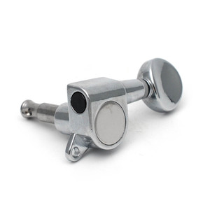 Clavijas de Afinación Ovaladas Pequeñas, Cóncavas, Selladas, para Guitarra Acústica y Eléctrica, Cromadas - Product Image 3