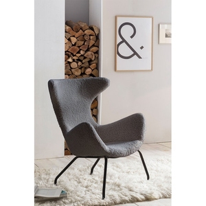 Sillón Reclinable Moderno con Asiento Tapizado en Tela Gris Claro, con Cuatro Patas, para Sala <span class=keywords><strong>de</strong></span> Estar y Comedor, Muebles para el Hogar - Product Image 2