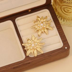 Pendientes Huggie de Acero de Titanio Sin Níquel <span class=keywords><strong>con</strong></span> Parte Trasera Plana, Estilo Zoom para Reuniones en Línea, Cotización Directa al por Mayor - Product Image 4