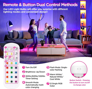 Usine En Gros 16 <span class=keywords><strong>Couleur</strong></span> Portable Aspiration Magnétique Base Amovible 5V 5W RGB <span class=keywords><strong>Ampoule</strong></span> Télécommande Dimmable Timed E26/E27 <span class=keywords><strong>Ampoule</strong></span> - Product Image 6