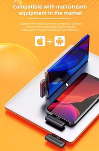 Noodata J13 Micrófono Lavalier inalámbrico Micrófono de solapa Micrófono con clip para Android IOS Live Stream Vlog con estuche de carga - Product Image 3