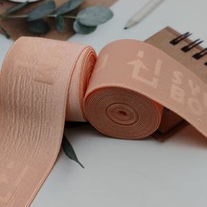 Custom Nylon <b>Elastic</b> Waistband for Sexy Women Underwear Webbing <b>Elastic</b> Band High Quality Custom Jacquard Brand Logo Bra Strap - Product Image 2