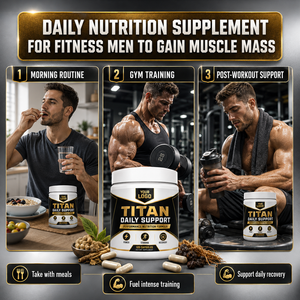 Suplementos Deportivos de Gran Capacidad para Hombres, Aumentan la Masa Muscular, Apoyan la Fuerza, la Resistencia y la Recuperación, Cápsulas de Soporte Deportivo Diario Titan - Product Image 4