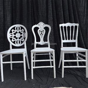 Silla <span class=keywords><strong>de</strong></span> Plástico con Respaldo Cruzado para Interiores y Exteriores, Silla Apilable <span class=keywords><strong>de</strong></span> Madera para Hotel, Banquetes y Bodas - Product Image 4