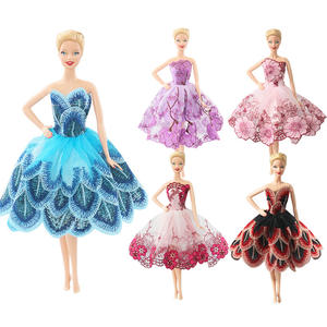 Vestido de Novia de Princesa con Encaje para Muñecas, Disfraz de Juguete DIY, Talla Personalizada, Falda Corta para Niñas - Product Image 2