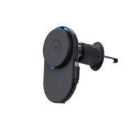 Chargeur sans fil pour voiture QI2.2 MPP 25W avec câble rétractable de 0,75 m pour iPhone 17, Samsung Galaxy S26 Ultra, Google Pixel 10