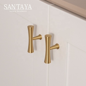 Kenop Lemari Dapur Gagang Kuningan Solid Santaya, Kenop Laci Lemari Pakaian, Perlengkapan Furnitur Mewah Kelas Atas - Product Image 6