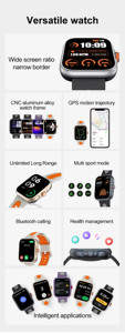นาฬิกาอัจฉริยะ S216ขนาดใหญ่โทรออกด้วยบลูทูธตรวจวัดอัตราการเต้นของหัวใจนาฬิกาจีพีเอส IP68กันน้ำ CE สำหรับ iOS แอนดรอยด์ - Product Image 5