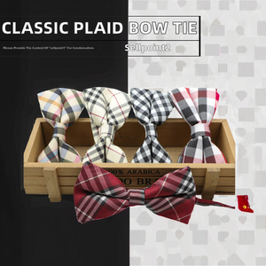 Corbata de Moño Pre-atada Clásica para Hombre TIE BENON, de Doble Capa, Tela de Poliéster, Diseño a Cuadros y Rayas, Flexible, Suave, Mate, Tipo Mariposa - Product Image 2