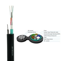 Cables de mensajero GYTC8S, 24 núcleos, 7x1,2mm, figura 8, cable de fibra óptica aéreo, muestras gratis
