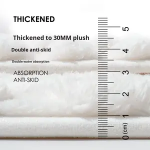 बुने मेमोरी फोम सोखने वाले त्वरित-शुष्क आधुनिक सरल ठोस रंग बाथरूम चटाई के लिए समर्थन के साथ - Product Image 4