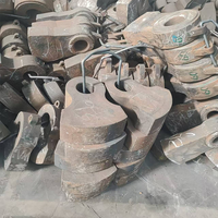 Têtes de marteaux en acier à haute teneur en manganèse pour l'exploitation minière de minerai, la fabrication de sable, résistance aux chocs, pièces de concasseur