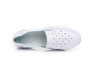 Zapatos de Enfermera Blancos de Cuero con Plataforma y Amortiguación de Aire, Antideslizantes y Cómodos para Mujer, Venta al Por Mayor - Product Image 4