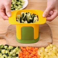 Trancheuse de légumes frites pressées à la main facile à utiliser en acier inoxydable coupe-concombre melon cuisine à domicile outil de fruits en plastique