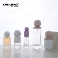 Botol parfum bunga kristal transparan 50ml dengan tutup penetes dan tutup semprot botol parfum kosong