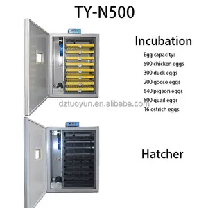 Incubateur d'oeufs industriel automatique, machine à couver les oeufs de dinde, capacité 500, puissance électrique 55, TY-N500, vente en gros, Chine