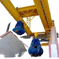 Grue à pont industrielle à grappin hydraulique électrique