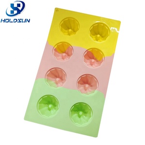 แม่พิมพ์ซิลิโคนรูปดอกไม้ 8 ช่อง ทนความร้อน ใช้ซ้ำได้ หลากสีสัน สำหรับทำเยลลี่ พุดดิ้ง และมัฟฟิน - Product Image 3