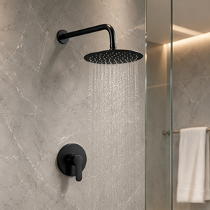 Ensemble de douche mural moderne doré en gros, avec sortie supérieure en acier inoxydable 304, optionnel 8-16 pouces, en laiton mural - Product Image 2