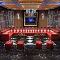 Nouveau design de bar commercial karaoké KTV combinaison personnalisée couleur canapé sièges discothèque danse Disco canapé tabouret ensemble de meubles