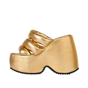 Scarpe da esterno da <span class=keywords><strong>donna</strong></span> con zeppa tacco alto <span class=keywords><strong>sandali</strong></span> moderni tinta unita Open Toe Platform Heels Custom Made Size <span class=keywords><strong>43</strong></span> - Product Image 2