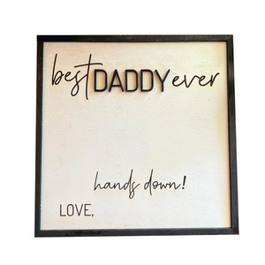Regalo conmemorativo del Día del padre de <span class=keywords><strong>madera</strong></span> Placa impresa a mano de <span class=keywords><strong>madera</strong></span> personalizada - Product Image 4