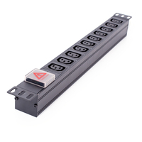 Support de prise PDU à 10 voies PDU intégré dans la prise C14 salle informatique salle de serveur IDC avec interrupteur à 2 pôles