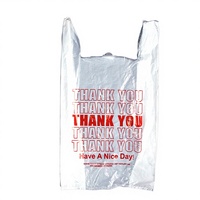 Sacs en plastique transparents « Merci » pour supermarché, épais et durables, en promotion