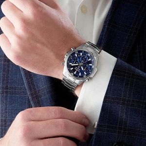 Orologio <span class=keywords><strong>da</strong></span> <span class=keywords><strong>uomo</strong></span> <span class=keywords><strong>Bulova</strong></span> Marine Star Series in acciaio inossidabile con cronografo analogico a 6 lancette, orologio sportivo alla moda al quarzo, 43 mm, 100 m - Product Image 6