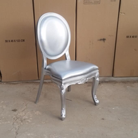 Chaise de banquet portable ovale en résine plastique, design Louis Royal, étanche et durable, pour hôtel, salle à manger et salon extérieur