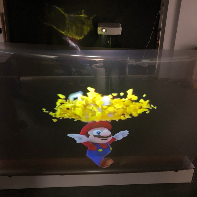 Wi-fi 3d Hologram Fan Screen Transparent Holographic Projection Film for New
