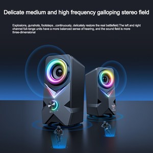 <span class=keywords><strong>ONIKUMA</strong></span> L2 2Pcs Set Altavoz Bluetooth RGB Luz colorida HiFi Audio Subwoofer inalámbrico - Product Image 3