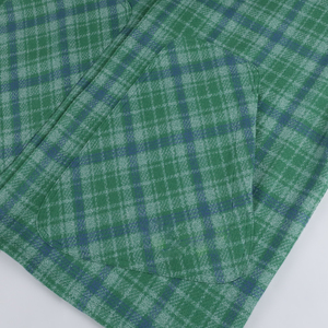 Camicia da uomo taglie forti di alta qualità camicia da uomo con doppia grande tasca coperta con bottone con apertura a manica verde a quadri camicie firmate - Product Image 4