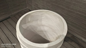 Maceta Moderna de Hormigón con Patrón Circular para Plantas de Jardín, Diseño Minimalista y Duradero para Uso en Exteriores - Product Image 5