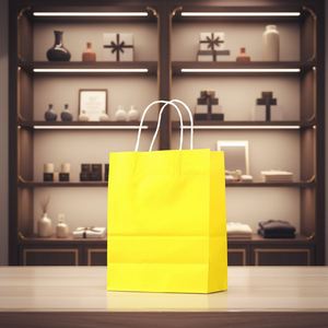 Custom Logo Eco-friendly <b>Biodegradable</b> Moisture-Proof Take Out Kraft <b>Paper</b> Gift Bag - Product Image 1