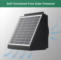 Ventilador de Extracción de Aire de Acero Inoxidable de Última Generación, con Energía Solar, de 12'', para Montaje en Pared, para Casas Contenedor Móviles/Hogares