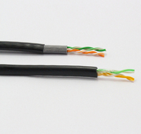 SFTP kabel FTP UTP Cat 5e 305m 1.000 kaki tembaga murni luar ruangan Cat5a kabel kucing 5 Cat5e