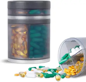 Bán sỉ lớn vòng pill box-Xoay Hàng Tuần/Hàng Tháng Thuốc Thông Minh Lớn Vòng Nhựa Tùy Chỉnh Một Tuần Nhắc Nhở 7 Ngày Pastillero Pill Box