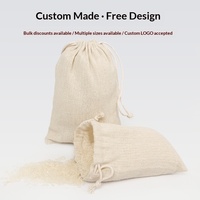 Pochette à cordon tendance, petit sac en jute, rangement pour riz et thé, personnalisable