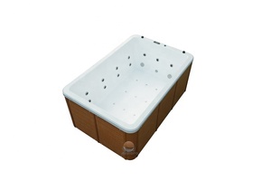 Vente en gros usine : Spa carré moderne autoportant en acrylique avec hydromassage et drain pour piscine extérieure - Product Image 3