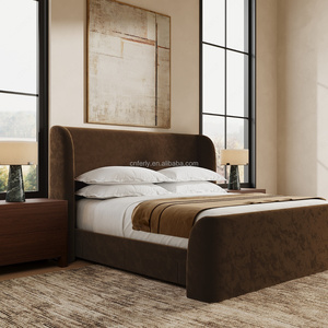 Set di Mobili per Camera da Letto FERLY, Letto Imbottito con Contenitore e Comodino in Quercia, Dimensioni e Colore Personalizzabili - Product Image 1