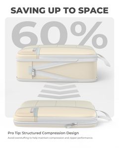 Cubes de compression personnalisés pour les voyages, ensemble de 8 organisateurs de compression structurés pour bagages à main et bagages en soute - Product Image 3
