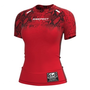 Camiseta de Compresión para Mujer, Tejido Elástico en 4 Direcciones que Absorbe la Humedad, Costuras Reforzadas, Ideal para Entrenamiento de Artes Marciales - Product Image 1